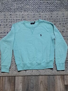 Polo by Ralph Lauren Mint Crewneck Pullover with Pony Logo